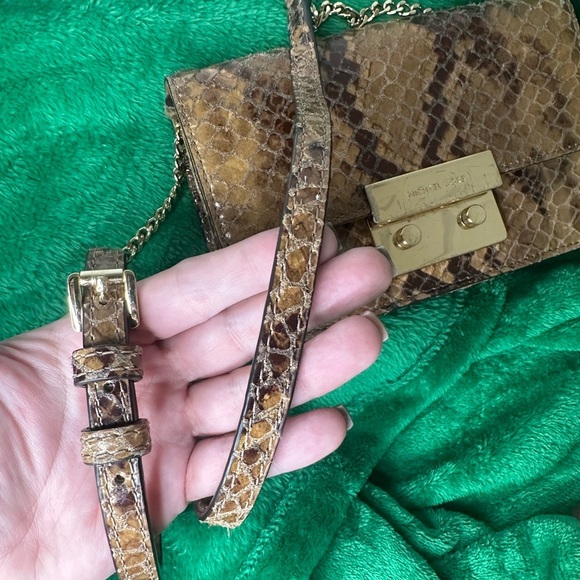 Michael Kors Brown Snake Print Purse - Picture 5 of 6